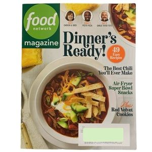 Food Network Magazine February 2024 Dinner Chili Air Fryer Super Bowl Snacks